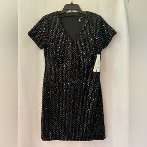 Sequined black dress